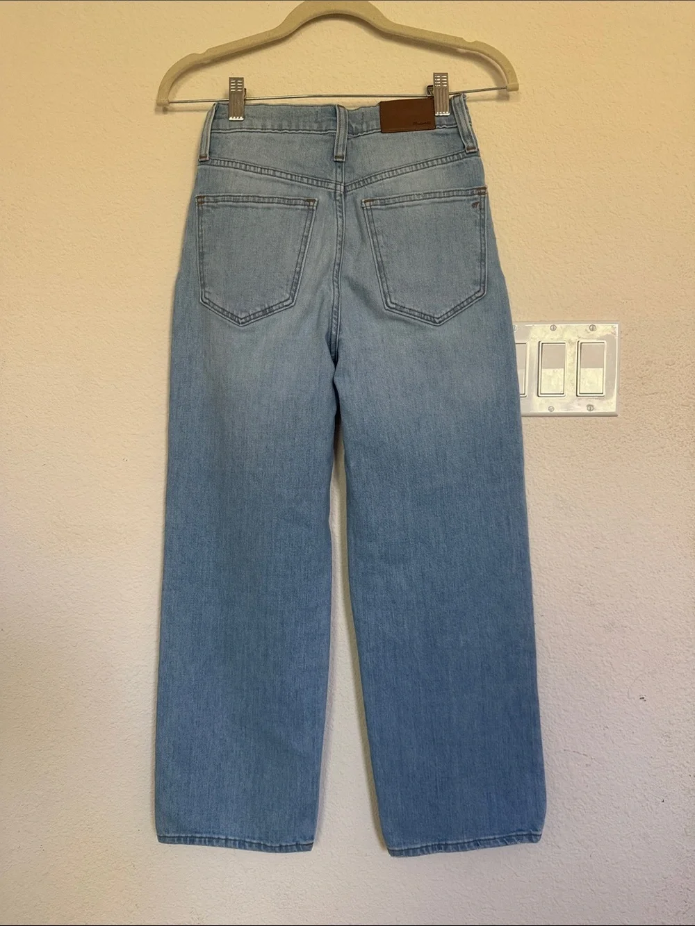 Madewell Slim Wide Leg Crop Light Blue Wide Leg Jeans Size 24 - Picture 3 of 7